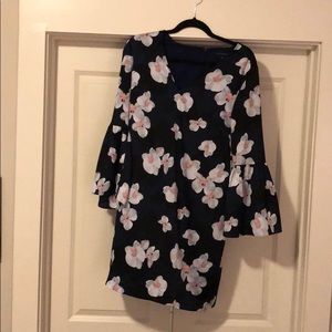 Navy floral dress